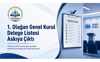 1. Olağan Genel Kurul Delege Listesi Askıya Çıktı
